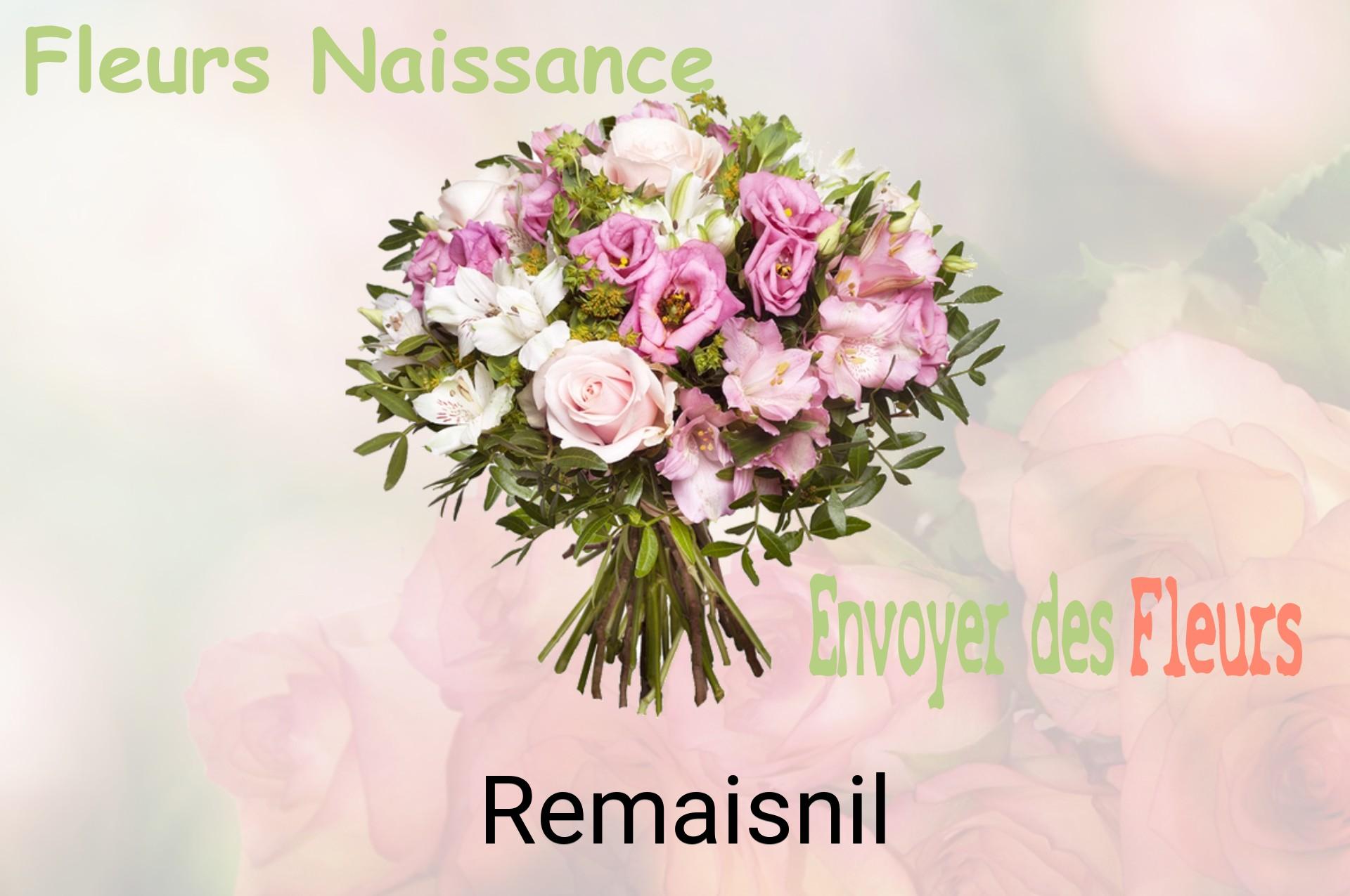 Bouquet de fleurs de naissance livré à Remaisnil